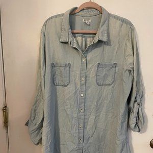 Chambray shirt dress
